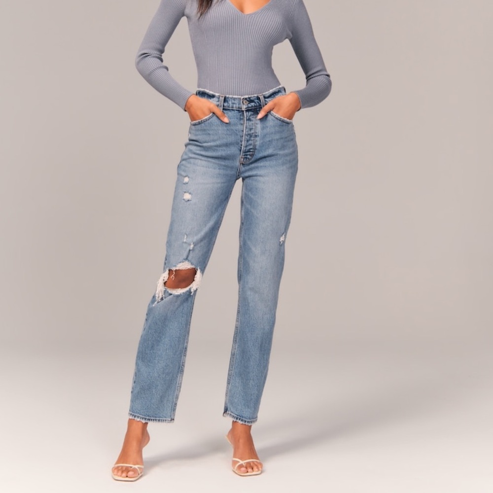 NWOT Abercrombie dad high rise jean
